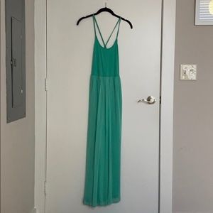 Seafoam green maxi dress, great condition